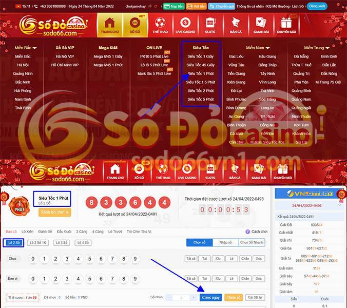 Hướng dẫn cách chơi xổ số siêu tốc trên máy tính