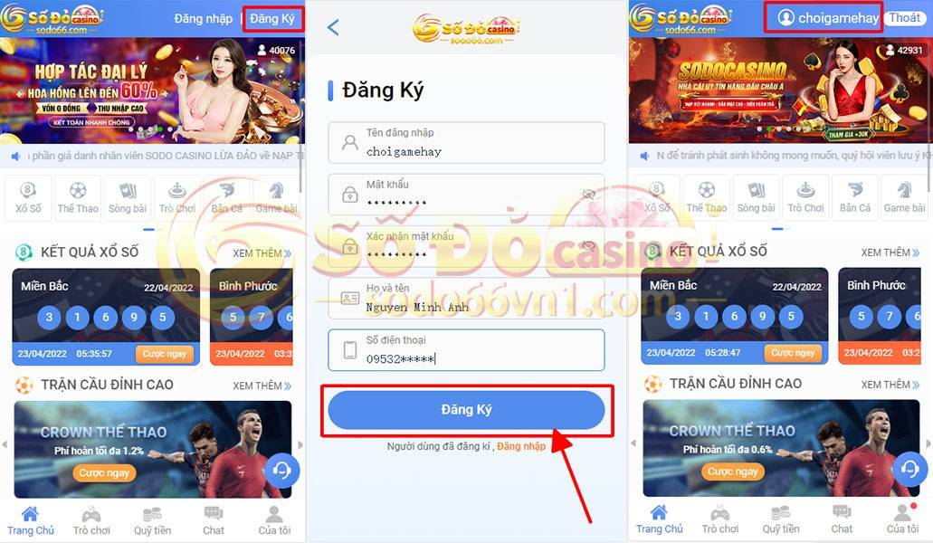 Hướng dẫn đăng ký tại SODO66