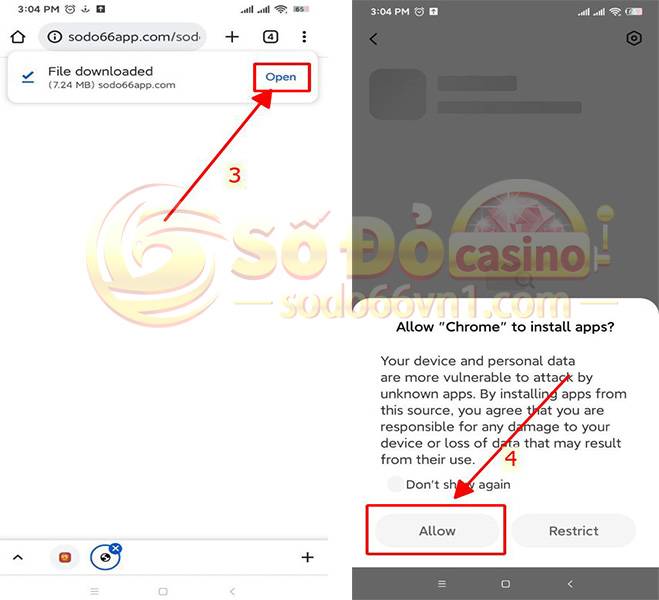 Hướng dẫn tải app phiên bản Android